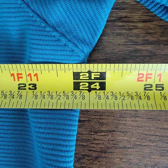 Golf Polo Performance Shirt Mens Sz XL Teal Nautical Coastal Roundtree & Yorke - Picture 7 of 9